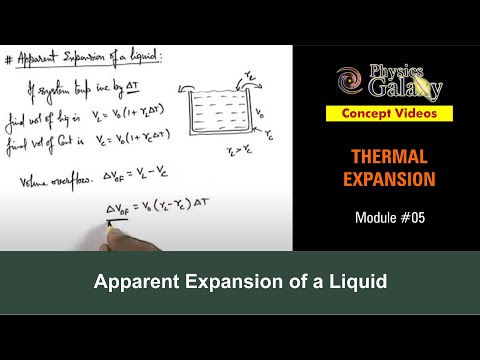 Class 11 Physics | Thermal Expansion | #5 Apparent Expansion of a Liquid | For JEE & NEET Video