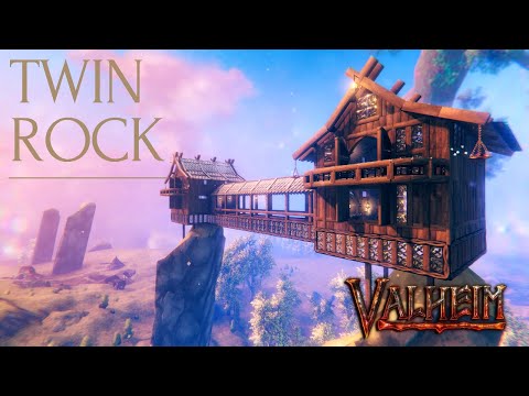 Twin Rock - Valheim Build - Plains Outpost w/ Underground Workshop