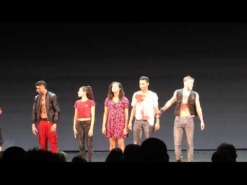 Curtain Call in Ivo van Hove West Side Story:  Amar Ramazar, Shereen Pimentel, Isaac Powell 12.27.19