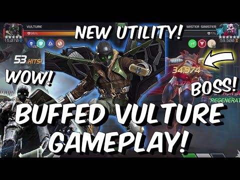 Buffed Vulture Gameplay! - HE DESTROYED THE 6.2 MISTER SINISTER BOSS! - Marvel Contest of Champions