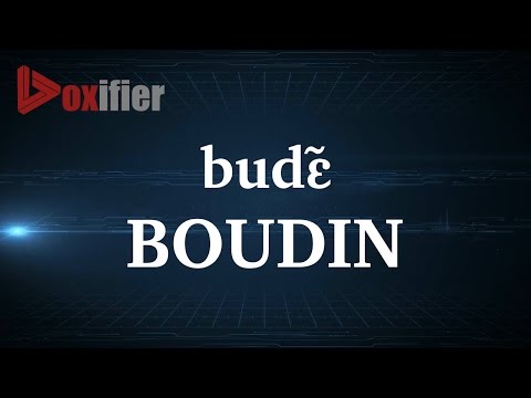 How to Pronunce Boudin in French - Voxifier.com