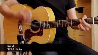 Video thumbnail for Guild Westerly Serues F2512E Archback 12 string Jumbo electro Acoustic demo by The Guitar bar