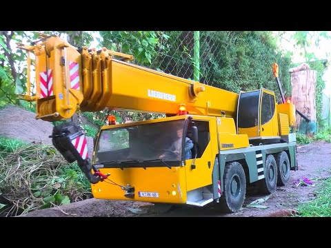 LIEBHERR Crane Lifts Bridge on Construction Site - INSANE Footage!