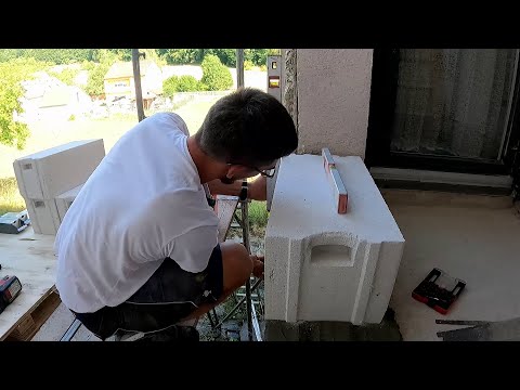 Building a Ytong wall with wall connection