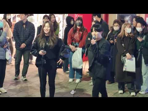 [STREET ARTIST] YU KAGAWA & HYOJIN. INTERACTIVE HONGDAE BUSKING.