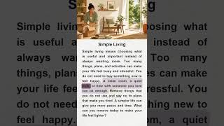Simple Living #learningenglish