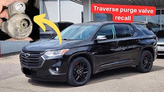 Chevy Traverse purge valve recall: TSB number and information