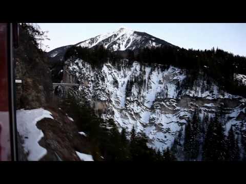 Crossing the Landwasser Viaduct, Filisur, Switzerland