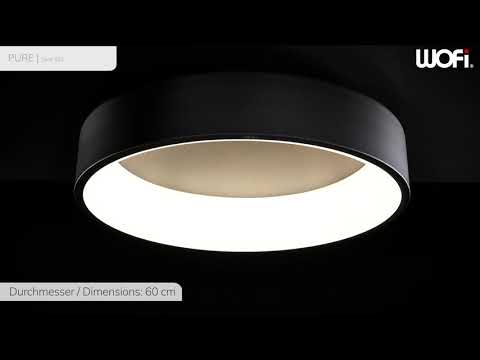 LED-Deckenleuchte Pure Acryl / Eisen - 1-flammig - Schwarz