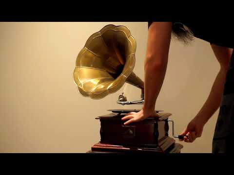 Antique Original Working Gramophone Vintage Player Phonograph Vinyl Recorder Wind up Gramophone