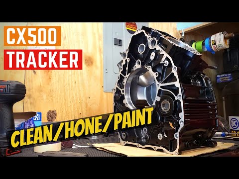CX500 Build - Making The Engine Look NEW Again - Cleaning / Hone / Paint EP36