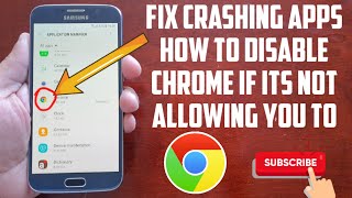 Did U try Fixing Your Crashing Apps But Cant Disable Google Chrome?? Watch Here For The Simple Fix