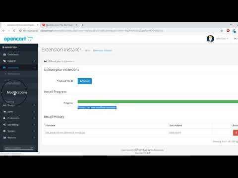 "Import products from Overstock" OpenCart extension Installation process