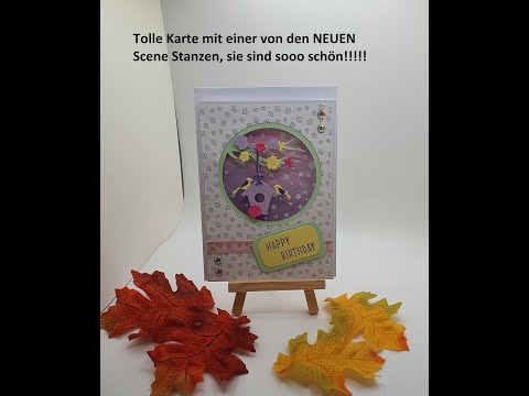 Action NEUE SCENEN STANZEN , damit eine Karte gemacht, soooo niedlich!!!!!!!
