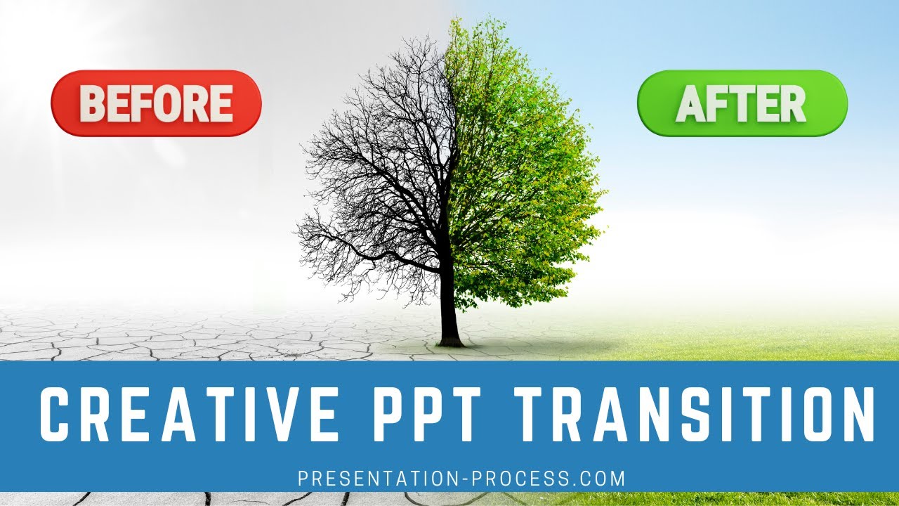 Beautiful PowerPoint Transition to show Before After Scenarios