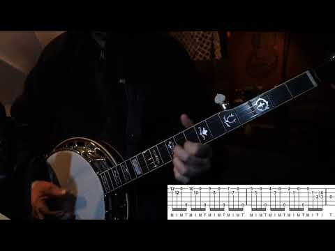 Bluegrass Banjo Licks -  Up the neck Scruggs lick in G