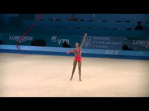 Assymova Aliya (KAZ)  ribbon  World Championships RG 2013 Qual