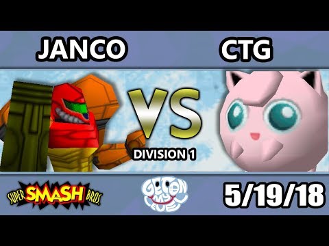 GOML 2018 - Janco (Yoshi, Samus) Vs. CTG (Jigglypuff) SSB64 Division 1