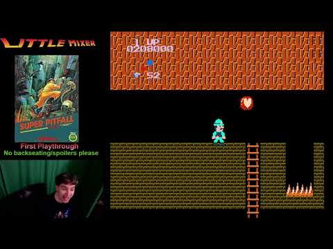 Super Pitfall - NES - First Playthrough - 1 Credit Clear - Loops 1 + 2