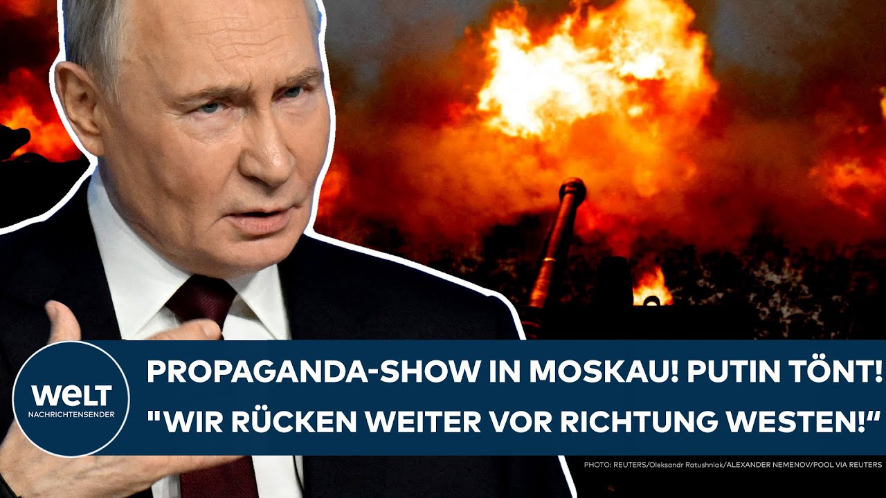 UKRAINE-KRIEG: Propaganda-Show in Moskau! Putin tönt! "Wir rücken weiter vor Richtung Westen!“