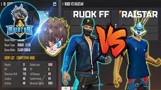 RUOK FF VS RAISTAR  ONLY ONE TAP LEGEND VS INDIAN 