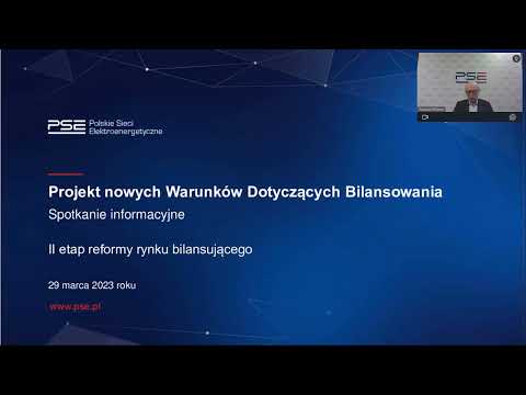 Spotkanie informacyjne dotyczące projektu nowych Warunków Dotyczących Bilansowania