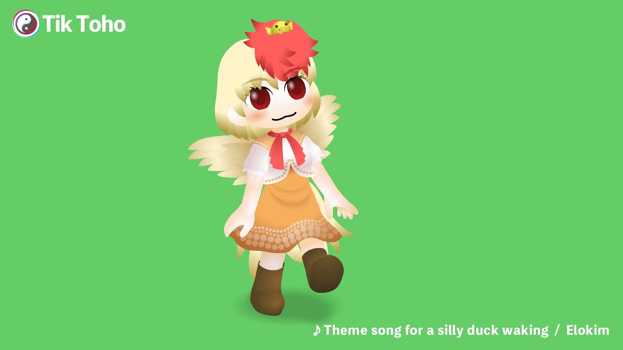 A silly chicken waking