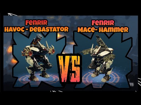 Mace Hammer vs Havoc Debastator test server Wr no módulos no habilidad(escudo)war robots #wr