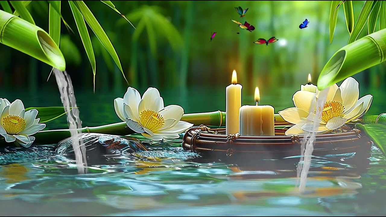 Peaceful Piano & Water Sounds | Sleep Aid, Stress Relief, Spa, Meditation, Good Sleep