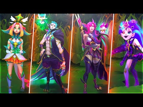 STAR GUARDIAN ZOE, XAYAH, RAKAN, NEEKO All New Skins Spotlight - League of Legends