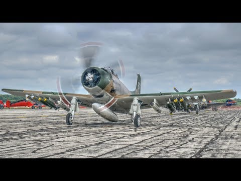 Douglas AD-1 Skyraider "Bad News" Start-Up and Flyby in 5.1 Surround Sound (4K)
