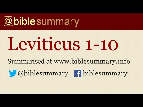 Bible Summary - Leviticus 1-10 - Instructions for Offerings