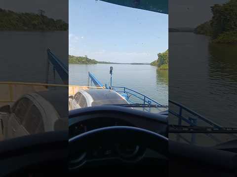 Travessia do Rio Juruena de balsa Cotriguaçu Mato grosso Brasil!