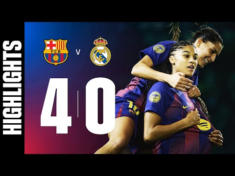 LIGA F |  FC BARCELONA 4 vs 0 REAL MADRID 🔵🔴