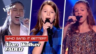 Download lagu Who sang Alan Walker s Faded better The Voice Kids....mp3