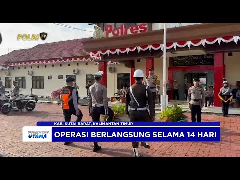 POLRES KUTAI BARAT APEL GELAR PASUKAN OPERASI PATUH MAHAKAM 2025