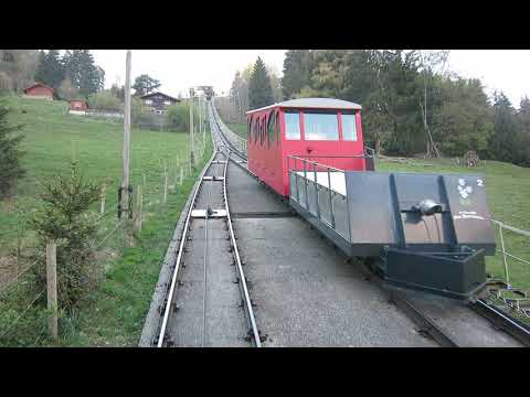 Standseilbahn 1833.01 Les Avants - Sonloup Bergfahrt 2019 - Funiculaire