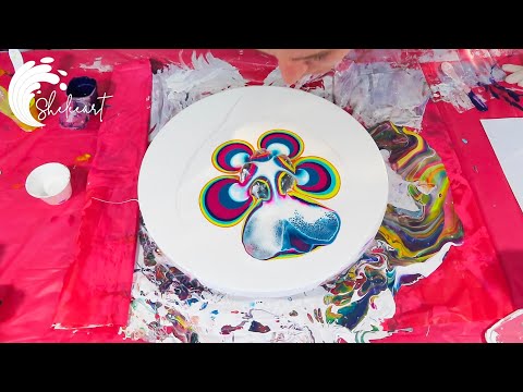 104. Sheleeart - Watch how my recipe works with this hybrid, bottle base / bloom fluid art pour