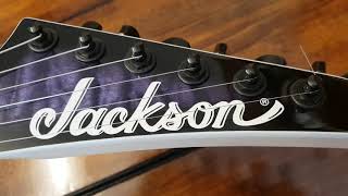 Video thumbnail for JACKSON DK2Q HT PURPLE QUILT TOP HARDTAIL BRIDGE MIM MEXICAN GUITAR SEYMOUR DUNCAN UP CLOSE REVIEW by Essex Recording Studios