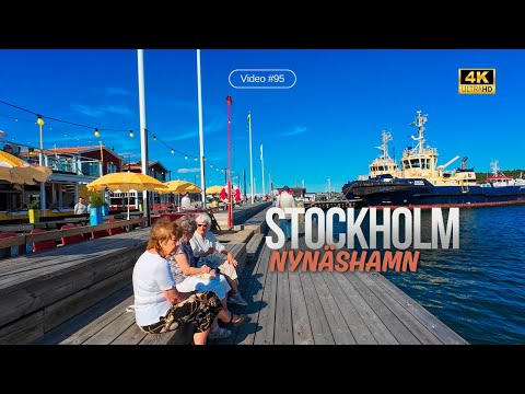 Summer Walk In City Central, Nynäshamn Stockholm