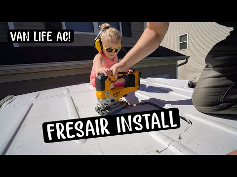 12v FRESAIR INSTALLATION. Van Life AC!! (Ep. 13)