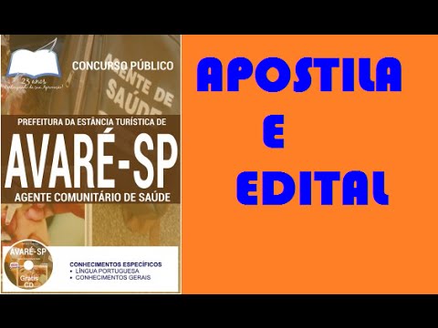 Edital e Apostila Concurso Prefeitura de Avaré SP 2016 Agente Comunitário de saúde