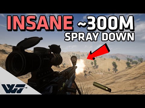 INSANE ~300M SPRAY DOWNS WITH THE M249 - PUBG