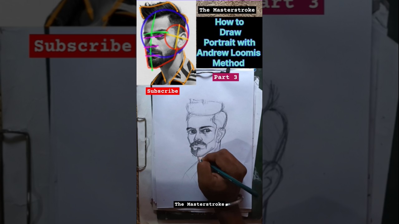 How To Draw Portrait Sketch with Andrew Loomis Method? Part 3 #andrewloomismethod #portrait #art
