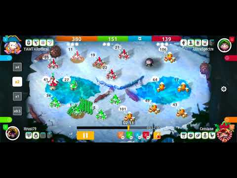 UltraSpectre vs 3 players Mushroom Wars 2