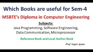 Best Books for Sem-4 | Computer Engg. Diploma | MSBTE | Sem-4| Books Suggestions