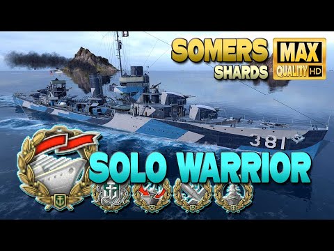 Destroyer Somers: SOLO WARRIOR on map Shards - World of Warships