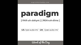 Word of the day: paradigm