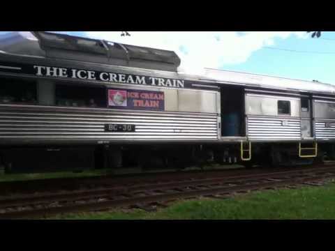 NDT Ice Cream Train passing Piers Yard