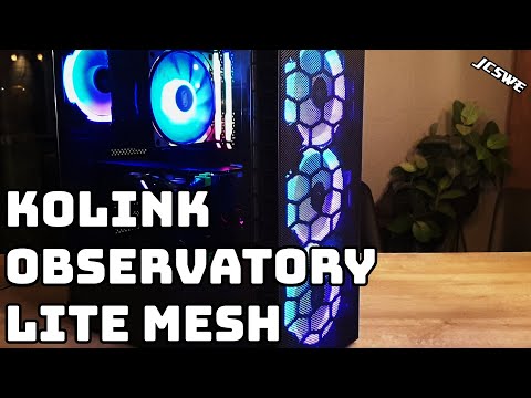Kolink Observatory Lite Mesh RGB Mid Tower – juodas video